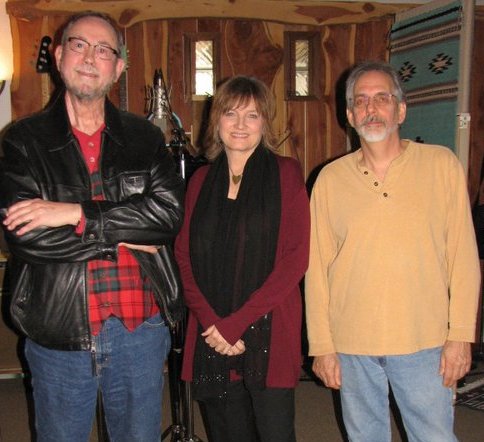 Jim Stricklan, Christine Albert and George Coyne at Parrot Tracks Studio